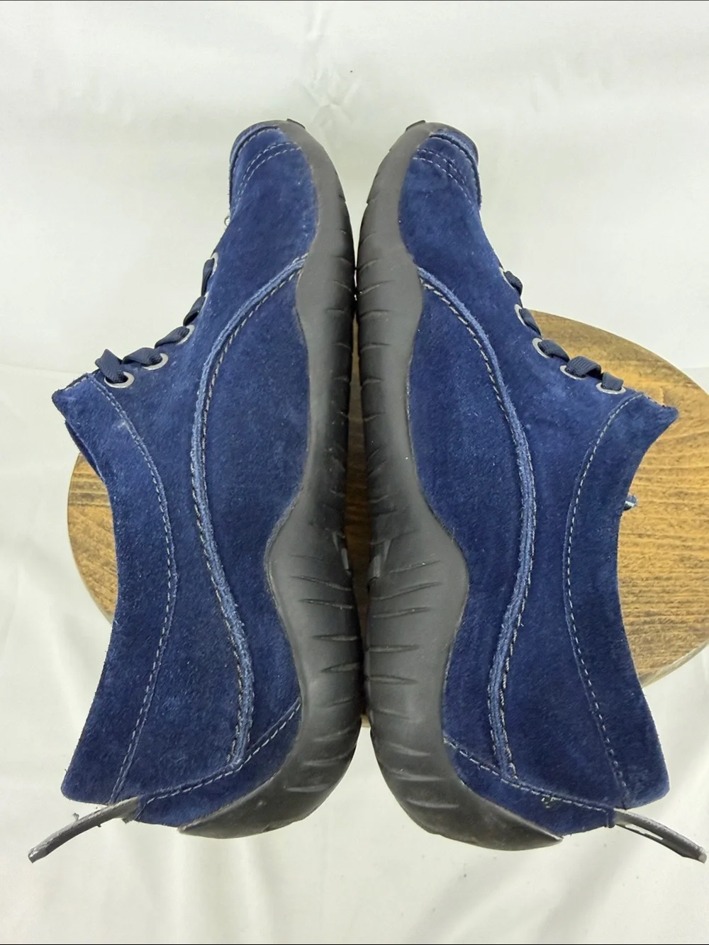 Roy Hayes Unisex Studio LaCruz Blue Suede Foot Formed Lace-up Sneakers, 41 / 42